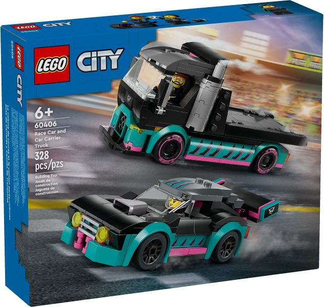 Конструткор LEGO City 60406 Гоночный автомобиль и автовоз #1