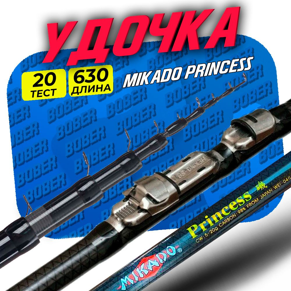 Удочка для рыбалки MIKADO Princess с кольцами 630 см; 5-20g; Матчевое удилище  #1