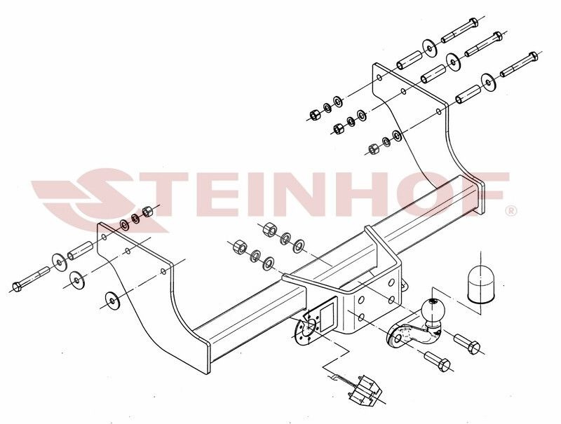 Фаркоп на Ford Transit шасси, в т (паспорт и сертификат в комплекте)(без электрики) Steinhof.F-299/1 #1