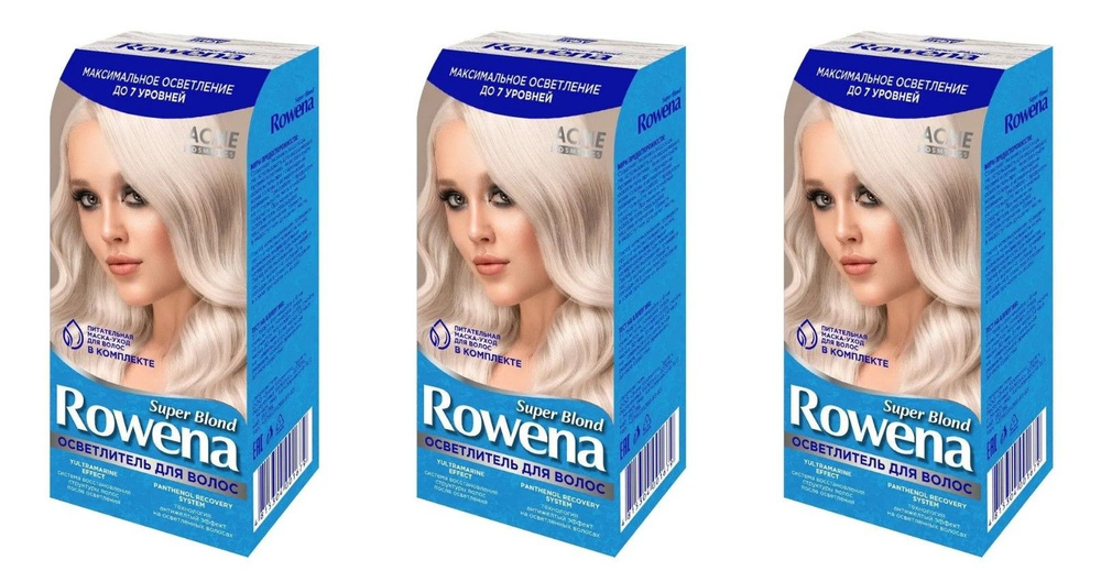 ACME COSMETICS Осветлитель для волос ROWENA SUPER BLOND, 3 шт #1