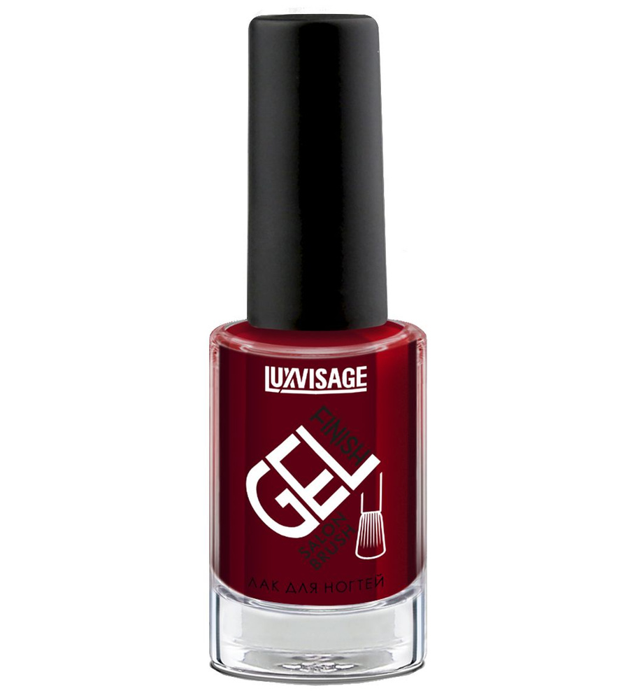 LUXVISAGE Лак для ногтей GEL finish тон 08 Бордовый винный #1