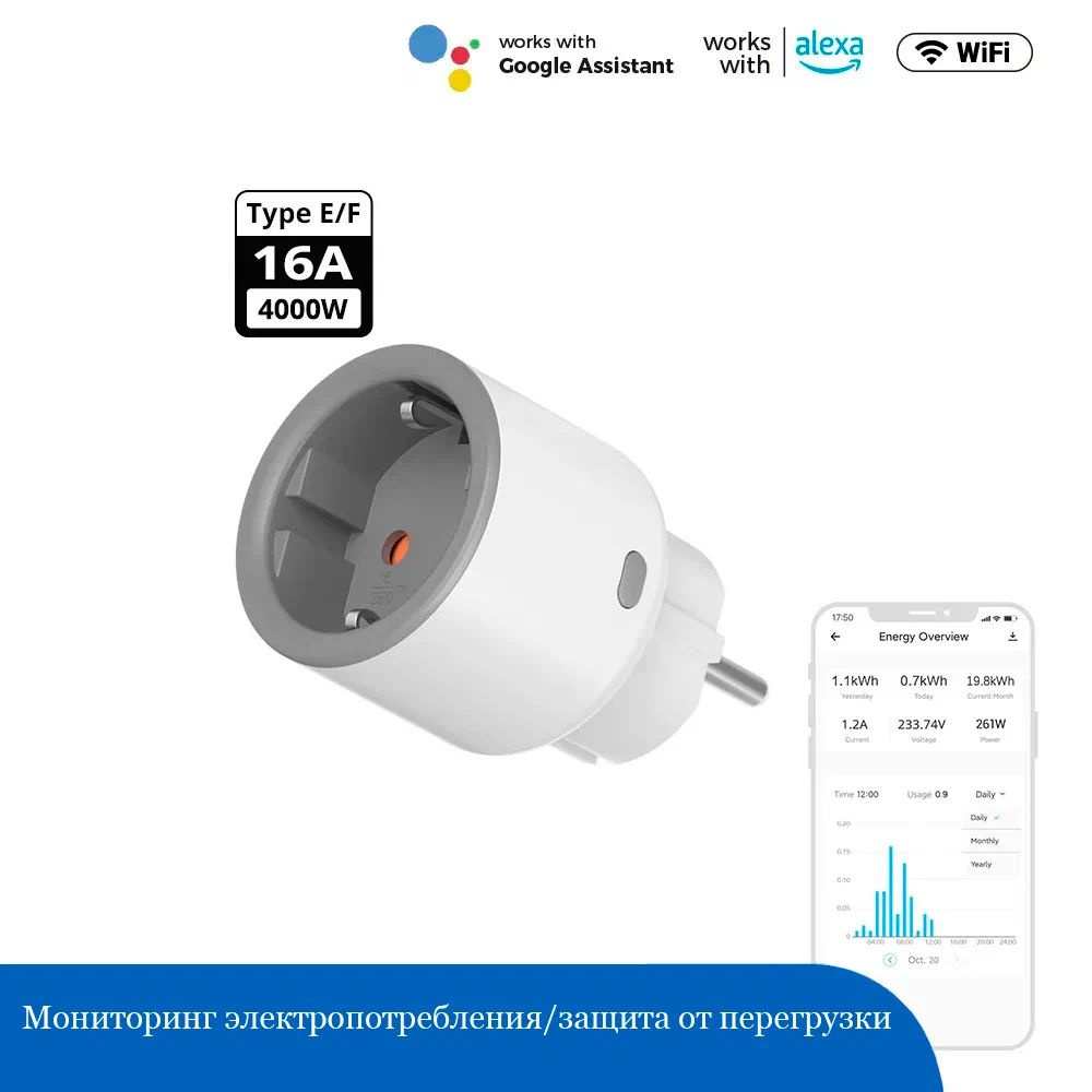 Розетка Sonoff S60TPF WiFi 16A #1