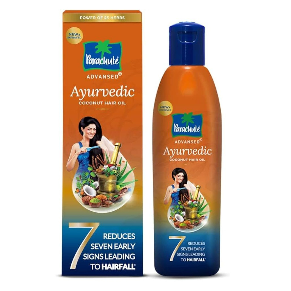 Parachute Advansed AYURVEDIC Coconut HAIR OIL, Marico Limited (АЮРВЕДИЧЕСКОЕ Кокосовое масло ДЛЯ ВОЛОС, #1