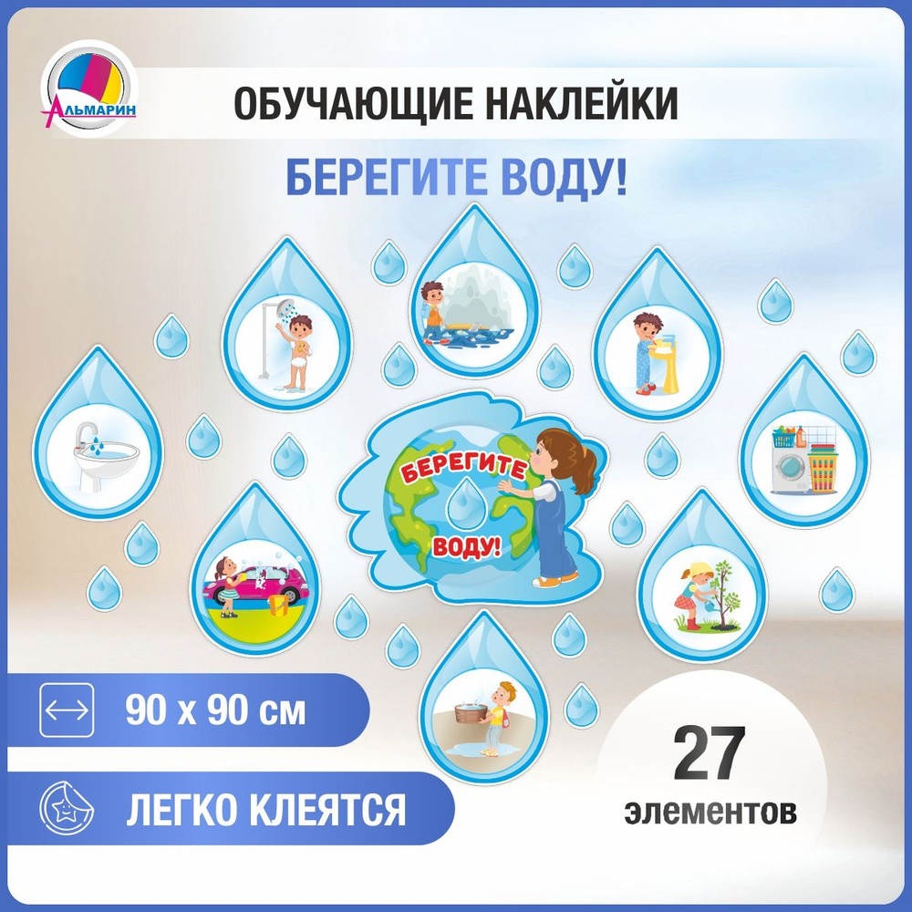 Наклейка Берегите воду! #1