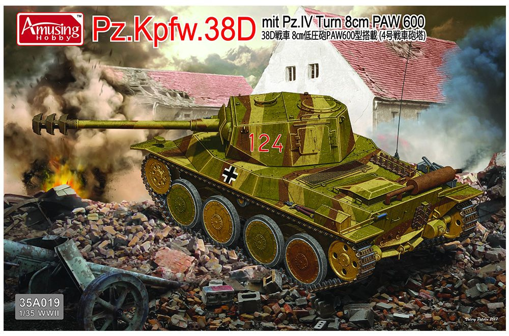 Сборные модели 35A019 Немецкий танк Pz. Kpfw 38D Amusing Hobby 1:35 #1