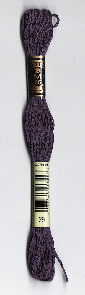Мулине DMC (Франция), артикул 117, 100% хлопок, цвет 29 Серо-лиловый, 1шт (пасма).  #1