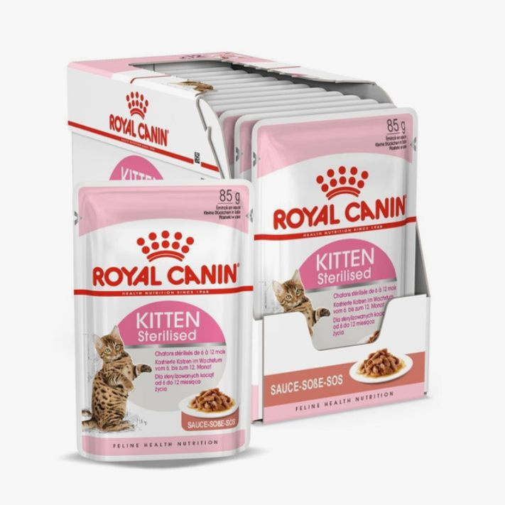 Корм для стерилизованных котят Royal Canin KITTEN STERILIZED, в соусе 12шт*85гр  #1