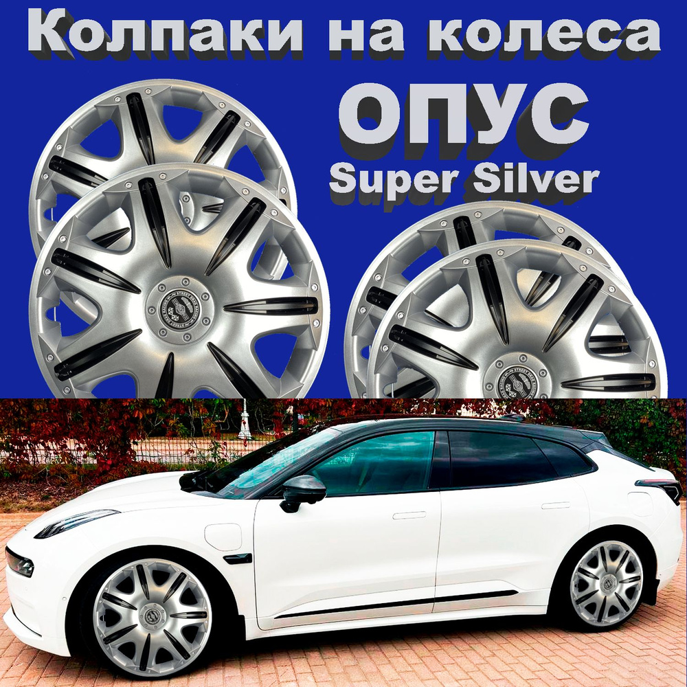 Колпаки на колеса ОПУС Super Silver R13 Star 4 шт #1