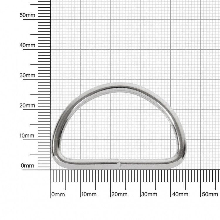 Полукольцо 40 мм никель 3,5 мм D 50 шт #1