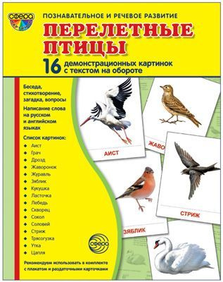 Перелетные птицы (учебно-методическое пособие с комплектом демонстрационного материала 173х220 мм)  #1