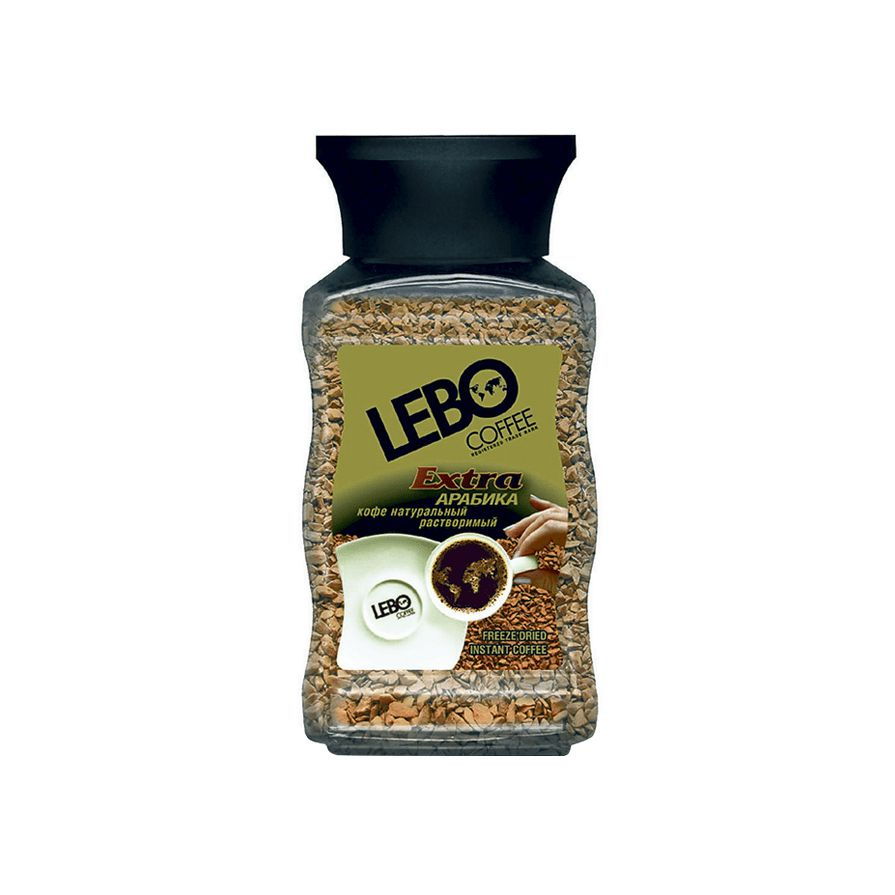 Кофе LEBO Extra растворимый, стеклянная банка, 100 гр #1