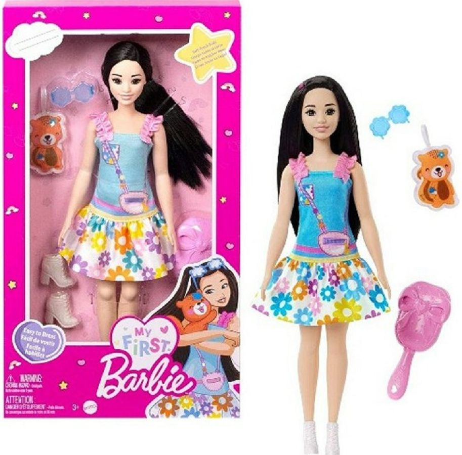 Кукла Mattel My First Barbie Моя первая Барби - Брюнетка с лисой HLL22  #1