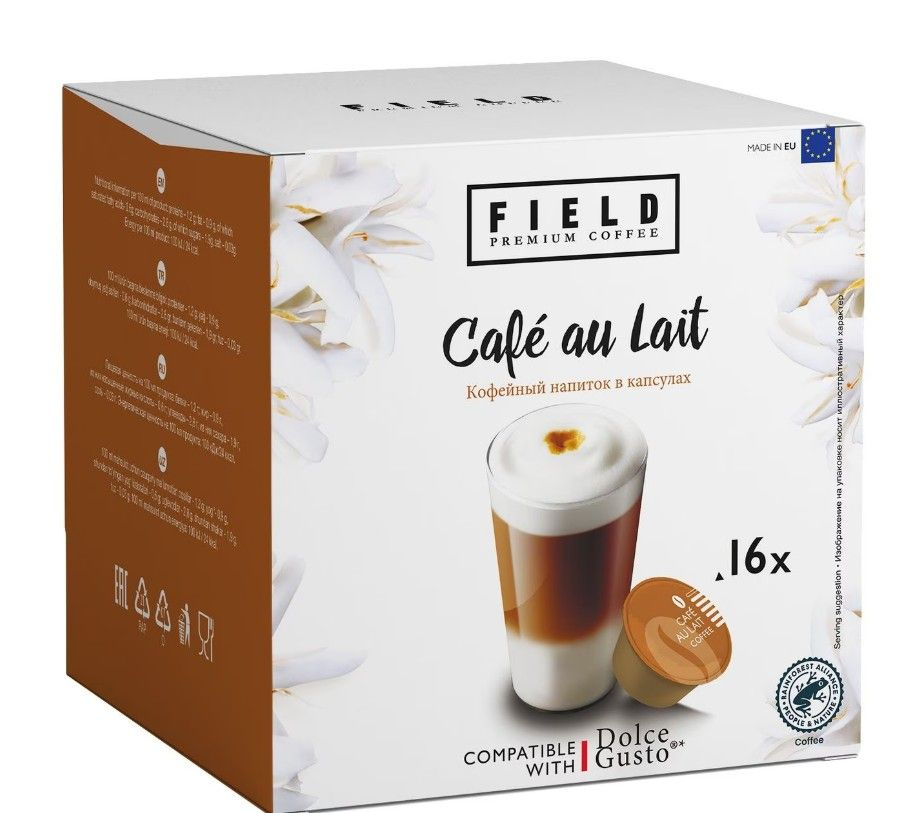 Кофе в капсулах Field Caf au Lait, 16 капсул Германия #1