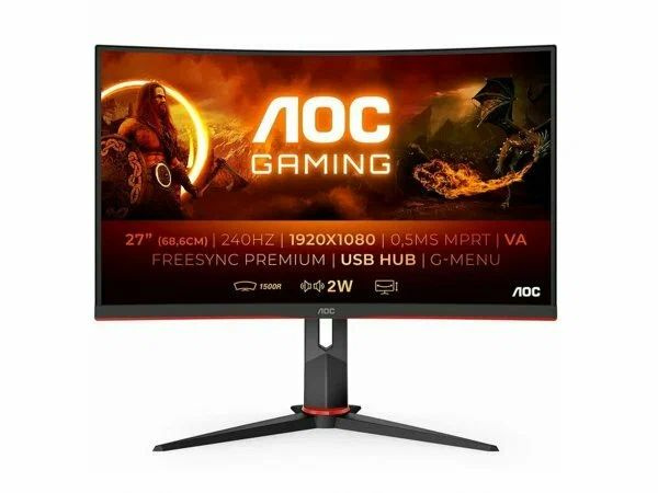 AOC 27" Монитор C27G2ZU, черный #1