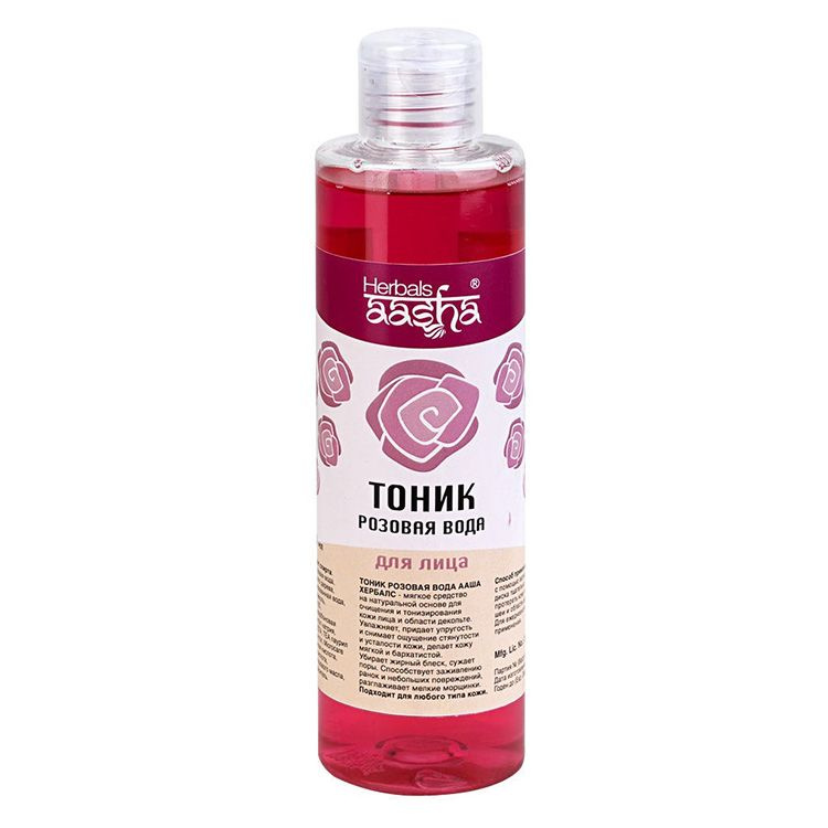 AASHA HERBALS Rose water toner Тоник розовая вода 200 мл #1