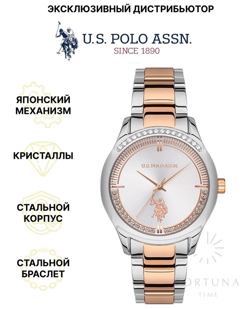 Часы наручные женские U.S. POLO ASSN. USPA2060-07, Кварцевые, 37 мм #1