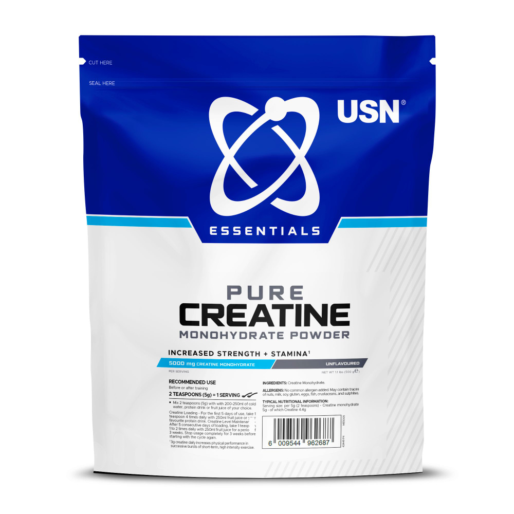 USN Креатин моногидрат микронизированный порошок, Essentials Creatine, 500 грамм  #1