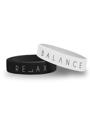 Силиконовый браслет парный / Парные браслеты на руку "Balance/ Relax"  #1