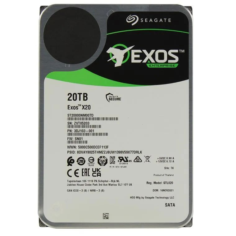 Seagate 20 ТБ Внутренний жесткий диск (ST20000NM007D)  #1