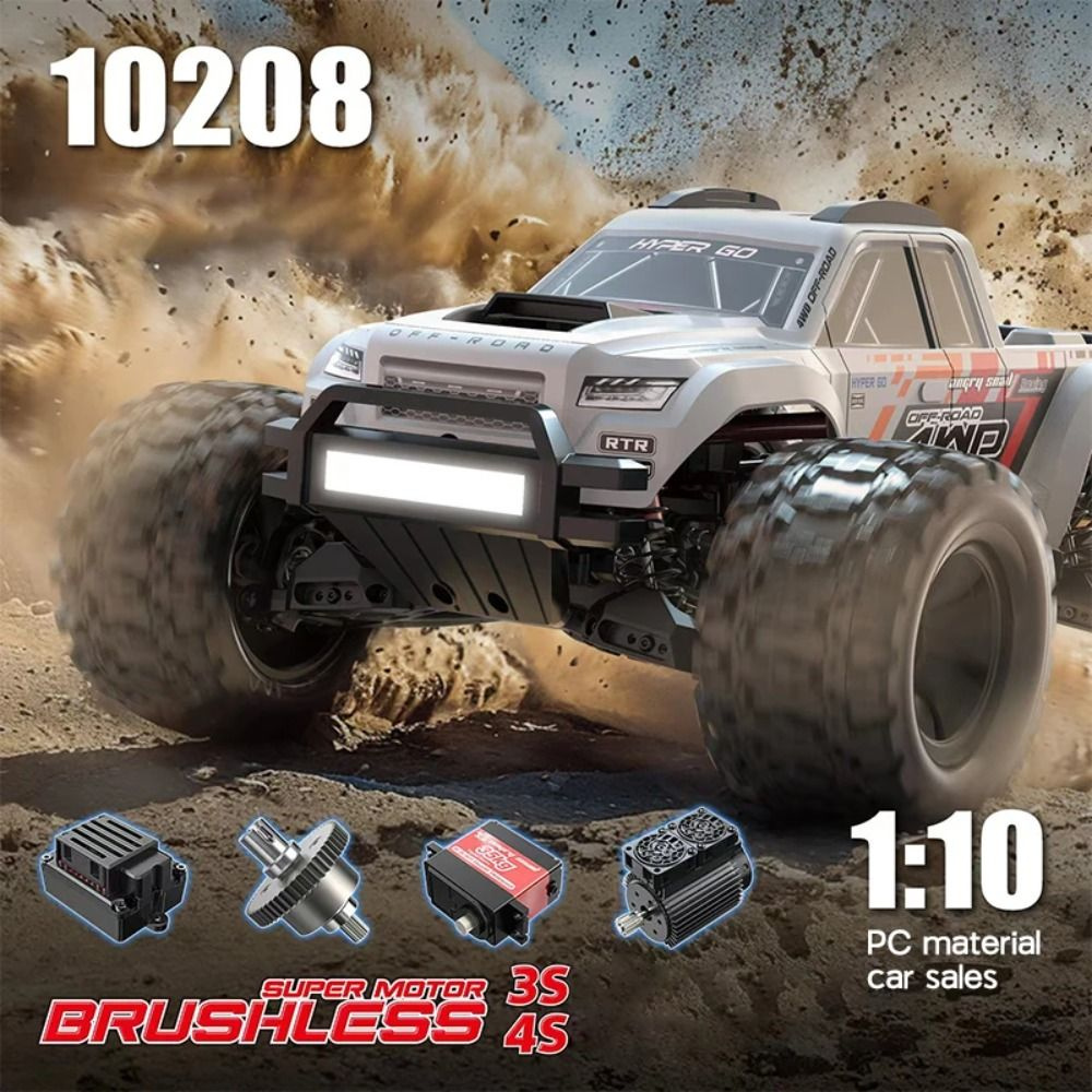 Радиоуправляемая внедорожная электромобиль MJX 1/10 10208 Brushless, высокая скорость, управление через #1