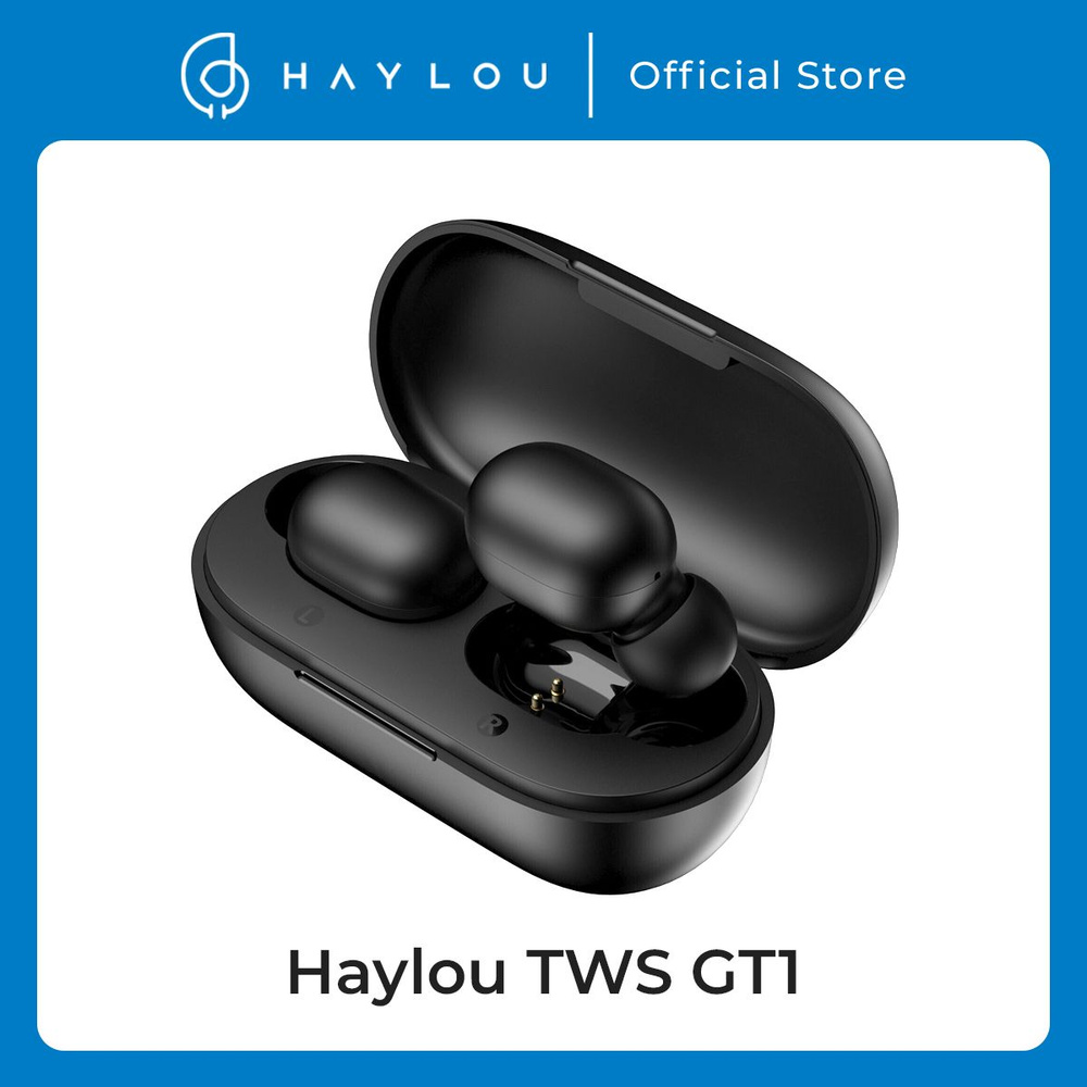 Наушники беспроводные Xiaomi Haylou TWS GT1, с микрофоном, черный  #1