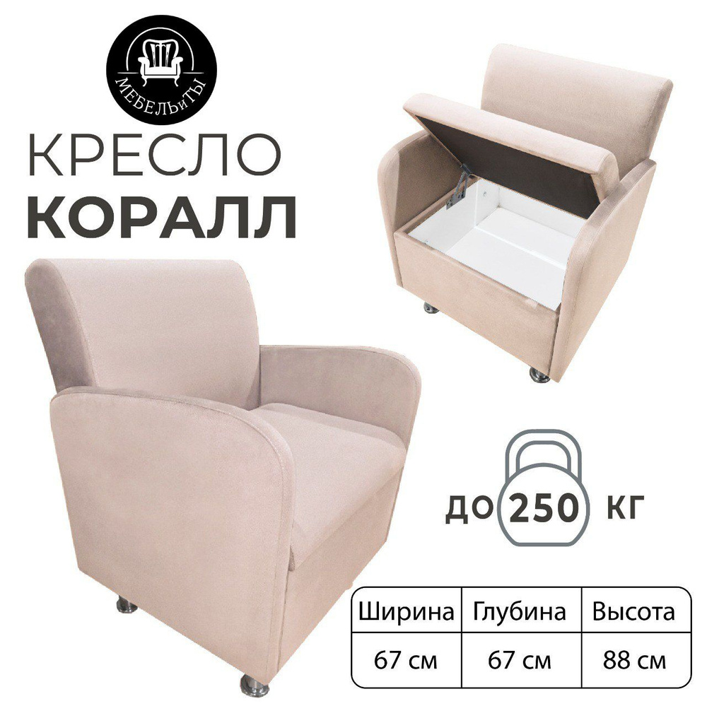 МЕБЕЛЬиТЫ Кресло КРЕСЛО_Коралл-2 , 67х67х88 см #1