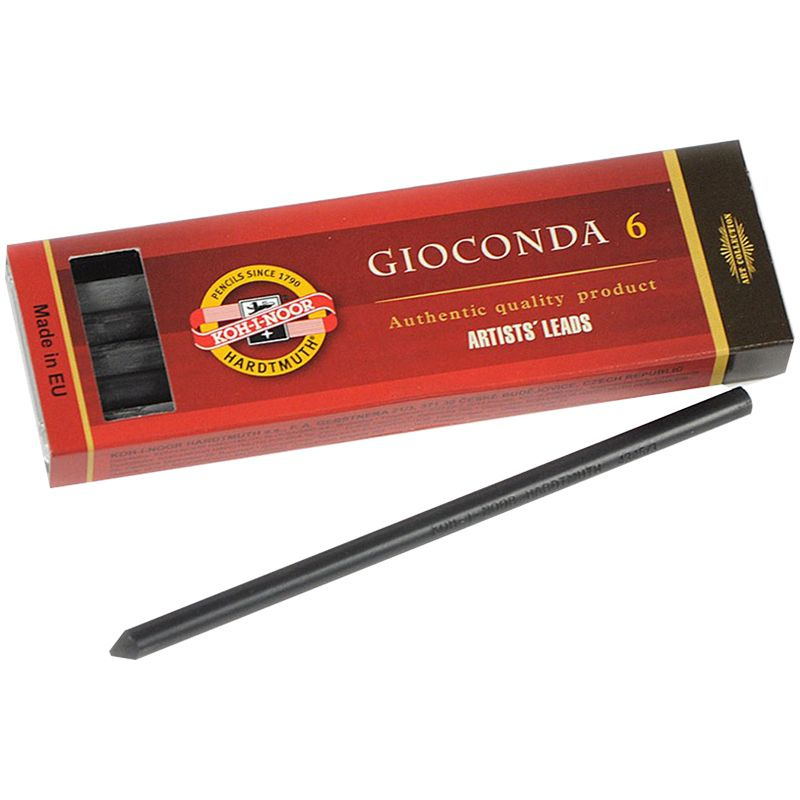 Грифель 5.6 мм Koh-I-Noor "Gioconda", для цанговых карандашей 2B, 6шт (486502B009PK)  #1