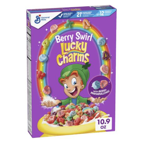 Сухой Готовый Завтрак Lucky Charms Berry Swirl/Кукурузные Хлопья с Маршмеллоу Лаки Чармс Ягодный Вихрь #1