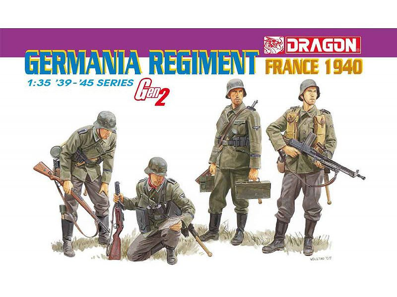 Фигуры Dragon Germania Regiment, Франция 1940 г. Масштаб 1:35 #1