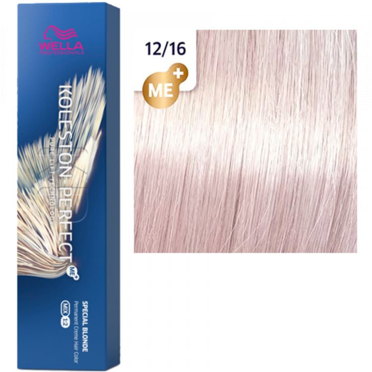 Wella professional Koleston Perfect крем-краска 12/16 ультраяркий блонд пепельный фиолетовый - 60 мл #1