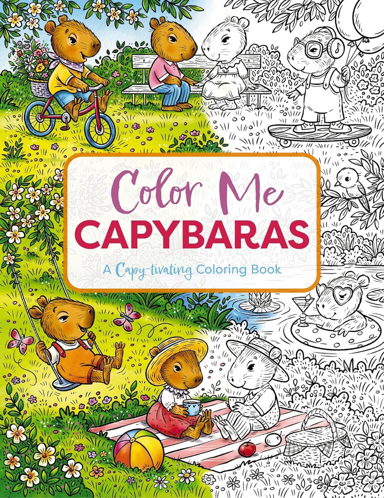 Color Me Capybaras: An Adorable Coloring Book #1