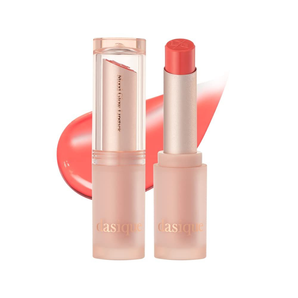 Dasique Mood Glow Lipstick #06 Mellow Coral (3g) Глянцевая помада для губ #1