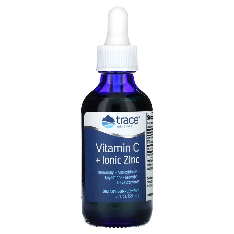 Trace Minerals Liquid Vit C+Ionic Zink, витамин C + ионный цинк 60 ml #1