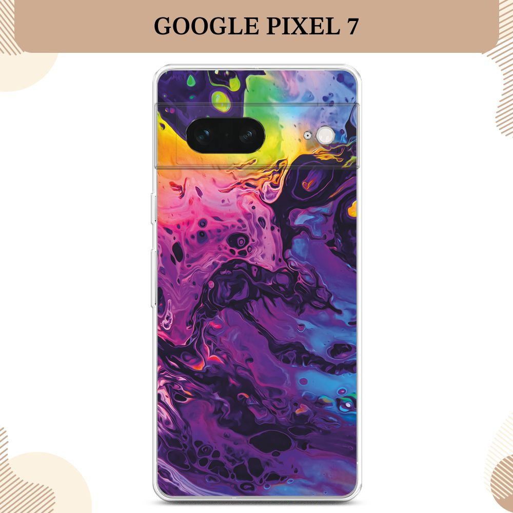 Силиконовый чехол на Google Pixel 7 / Гугл Пиксель 7, ACID fluid #1