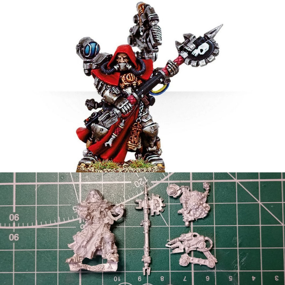 Techpriest Engineseer 1 Imperial Guard Warhammer миниатюра металл #1