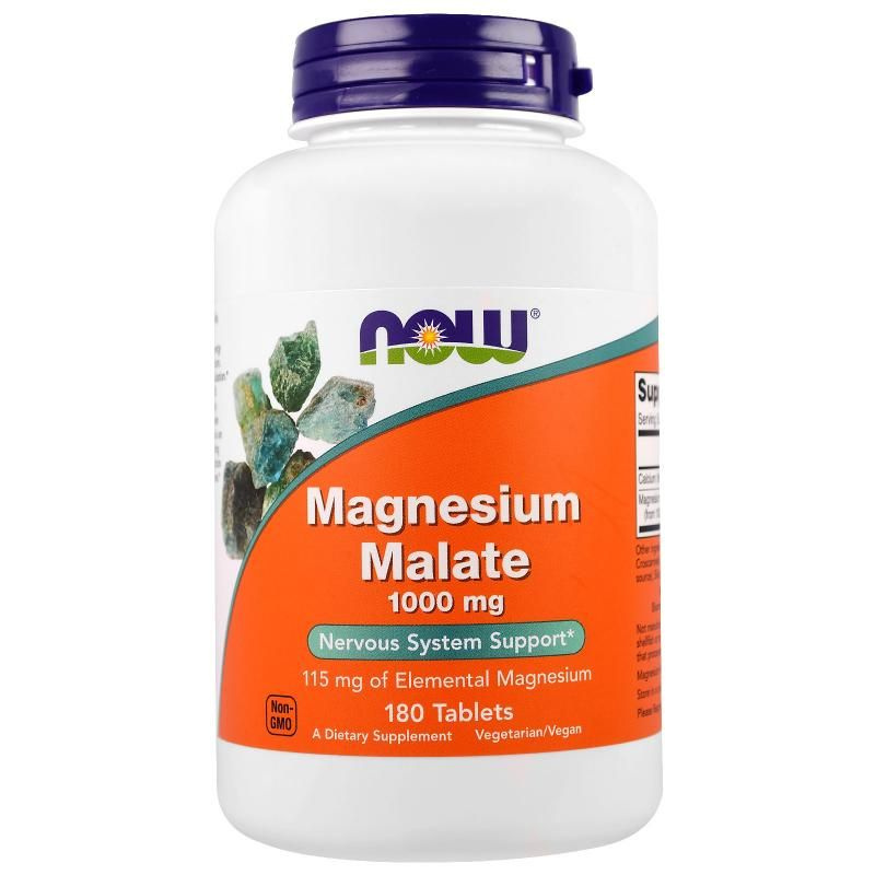 Магний Малат 1000мг NOW Magnesium Malate 1000mg #1