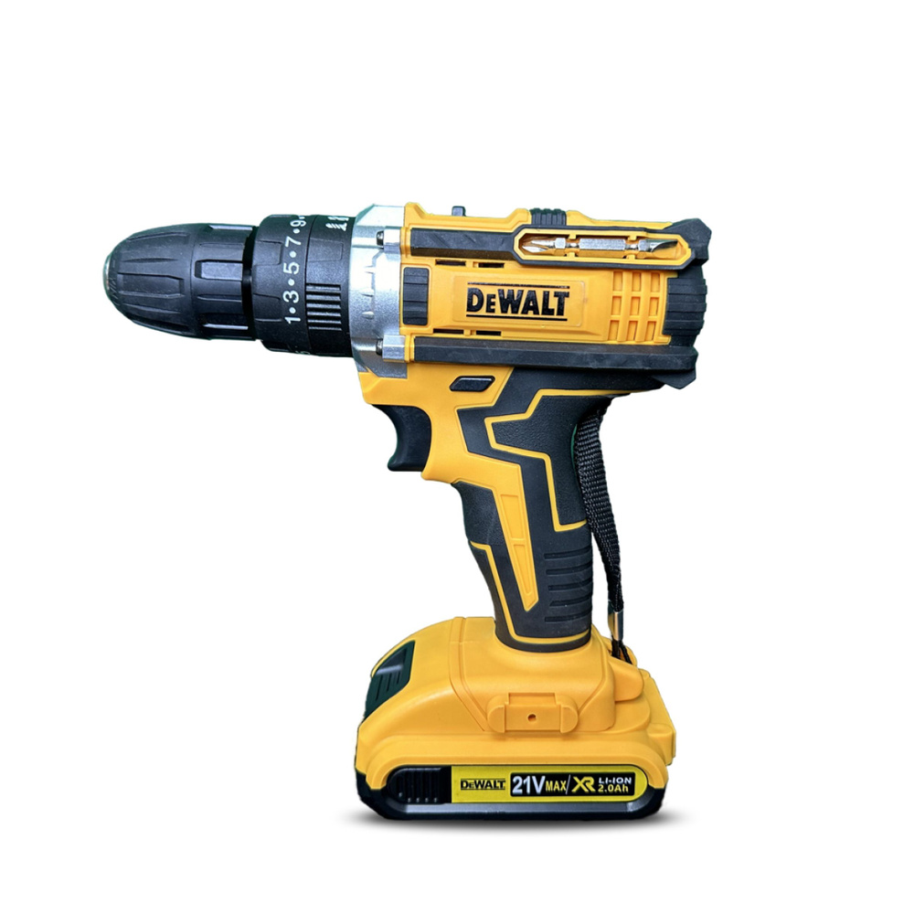 Шуруповерт аккумуляторный Dewalt 21v с набором инструментов, дрель шуруповерт аккумуляторная  #1