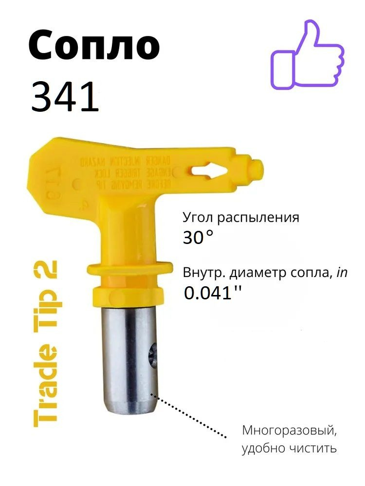 Сопло Trade Tip 2 341 безвоздушное для покрасочного пистолета / для краскопульта  #1