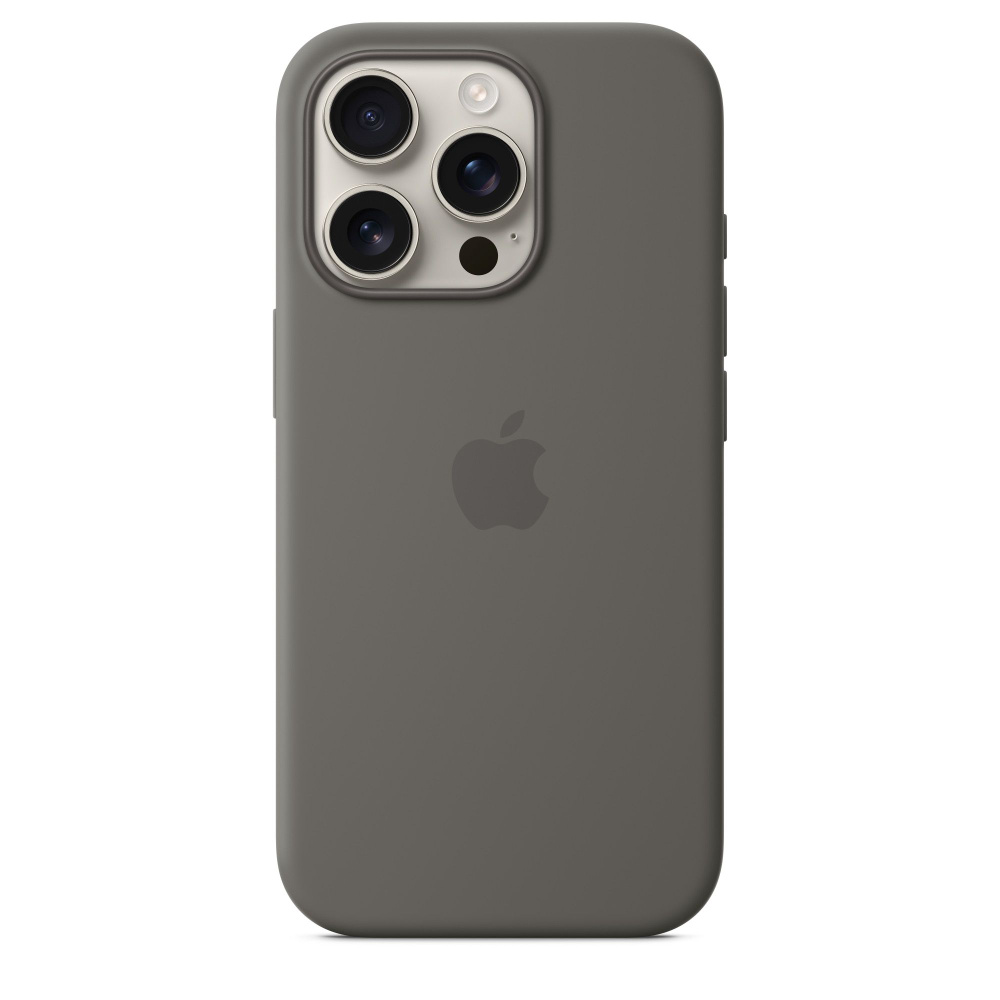 Чехол Apple Silicone case для iPhone 16 Pro, цвет Stone Gray (MYYL3FE/A) #1