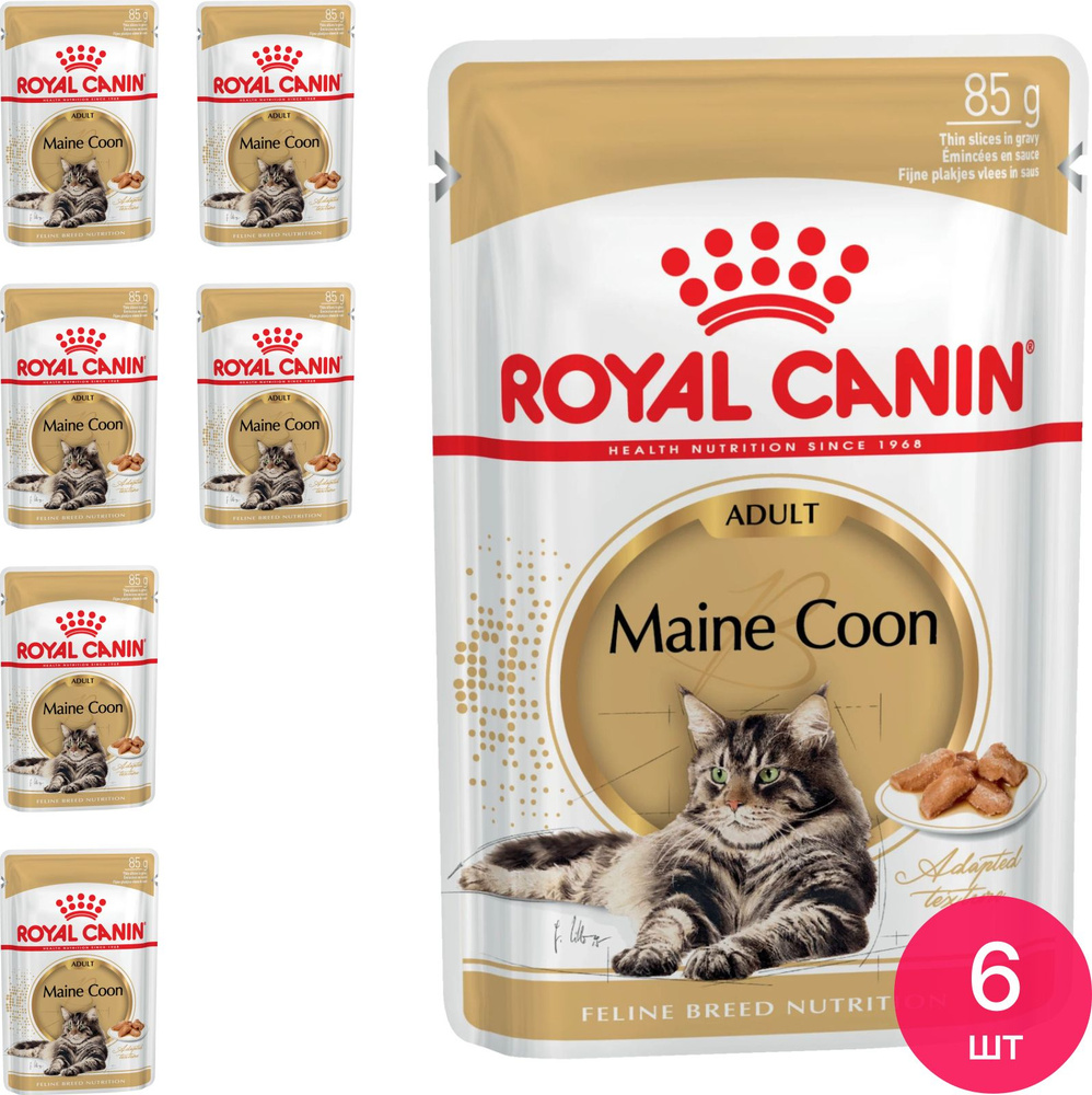 Корм для кошек влажный Royal Canin / Роял Канин Maine Coon Adult для взрослых Мэйн Кунов кусочки в соусе #1