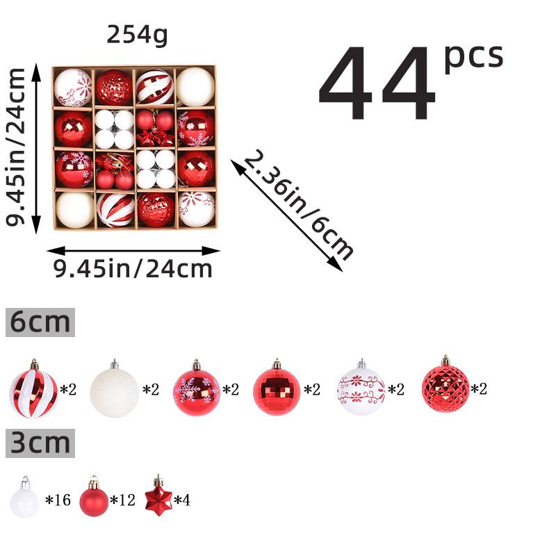 Набор ёлочных шаров 44 шт #1