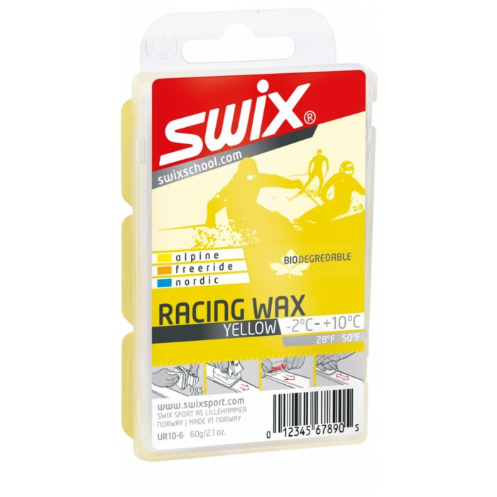 Парафин углеводородный SWIX Bio Racing (мазь желтая) (-2С +10С) 60 г.  #1