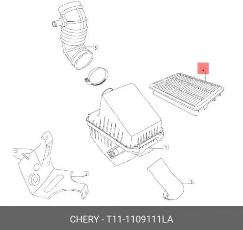 Фильтр воздушный (Т11 1,6) T11-1109111LA ORG #1