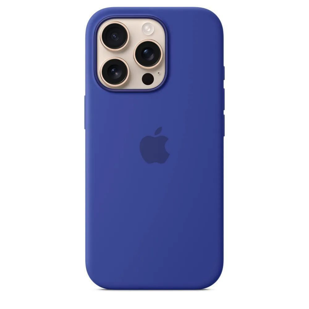 Чехол-накладка для iPhone 16 Pro Max / Silicone Case MagSafe / Анимацией NFC / Ultramarine + Защитное #1