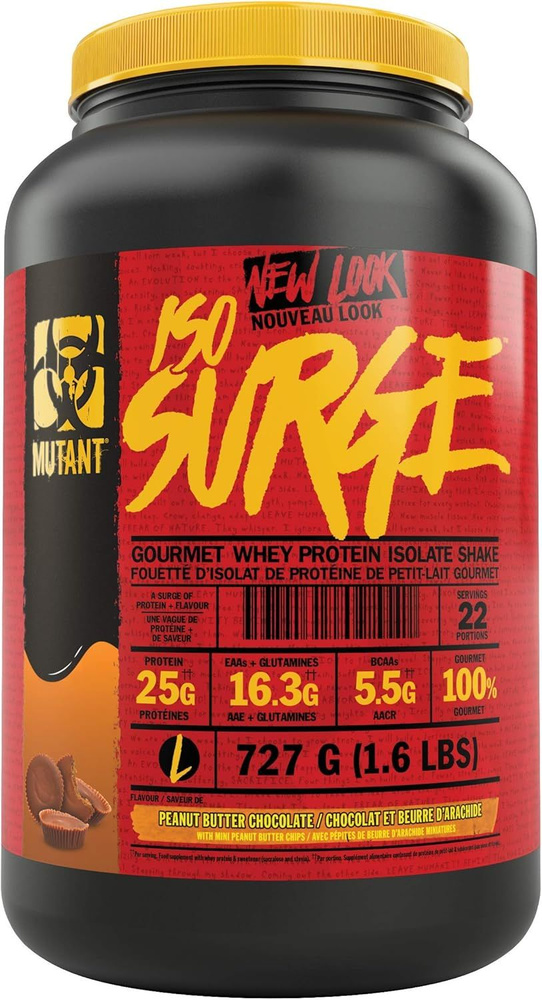 Mutant Iso Surge 727g (Chocolate Peanut Butter), протеин, шоколад и арахис, сывороточный изолят, спортпит #1