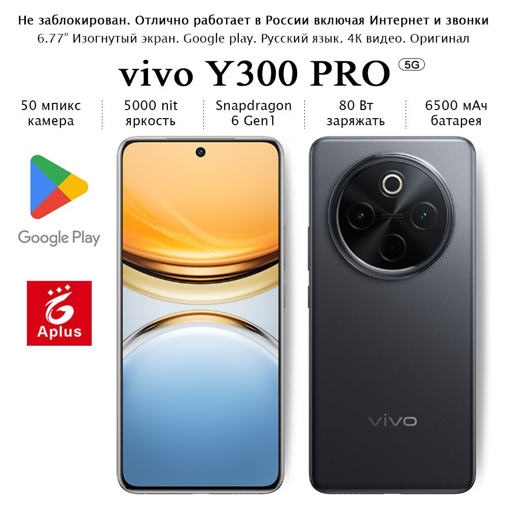 Vivo Смартфон Y300 Pro; 12/512 ГБ, черный #1