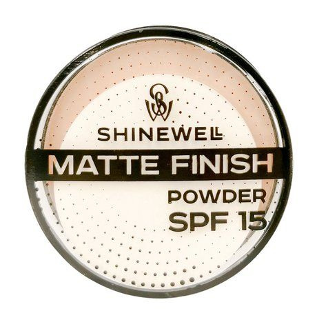 SHINEWELL Пудра Powder Matte Finish SPF 15, 10 г, 01 слоновая кость #1