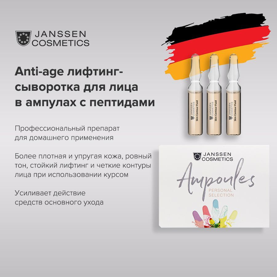 Janssen Cosmetics Anti-age лифтинг-сыворотка в ампулах с пептидами стимулирующими синтез эластина Skin #1