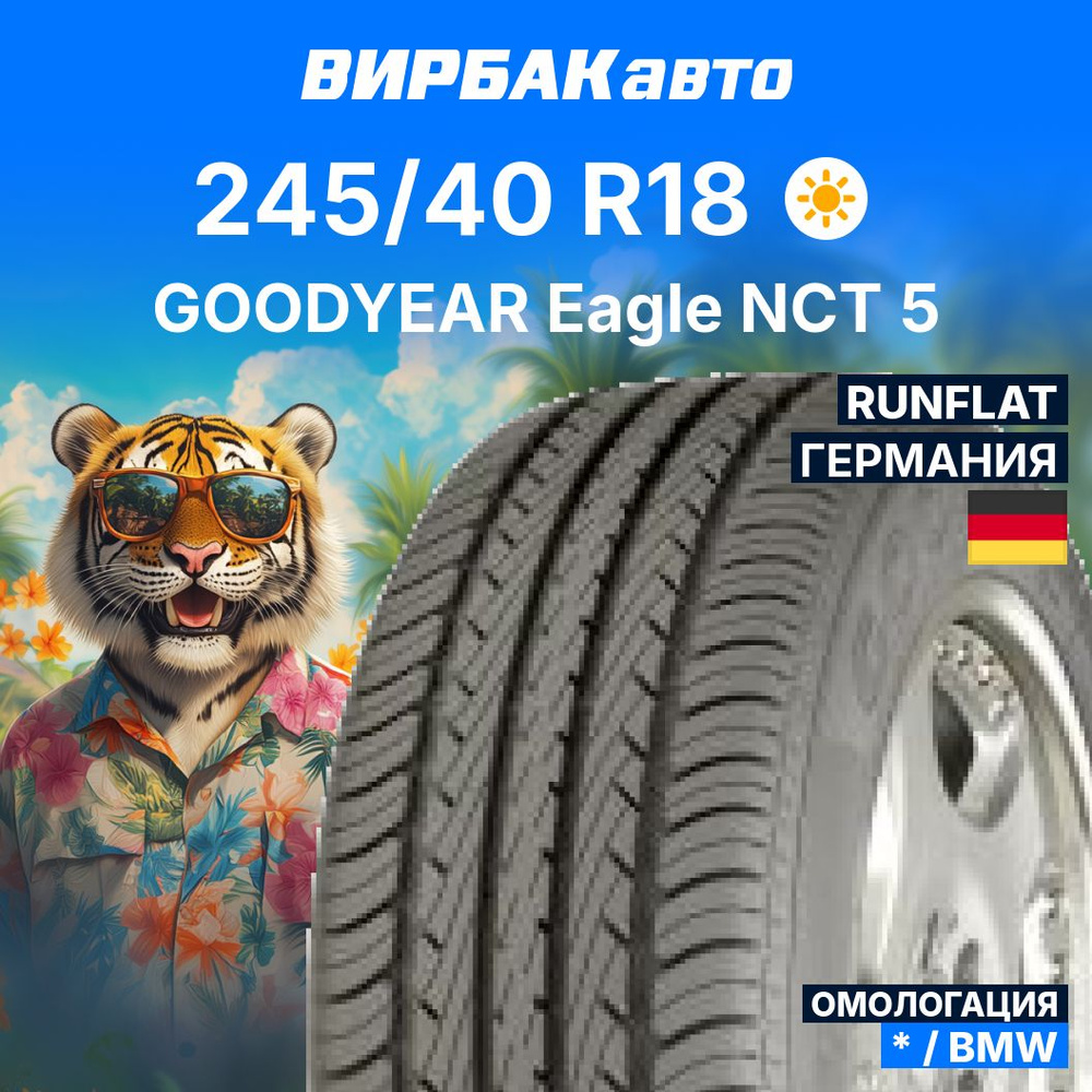 Goodyear Eagle NCT 5 RunFlat * Шины  летние 245/40  R18 93Y #1