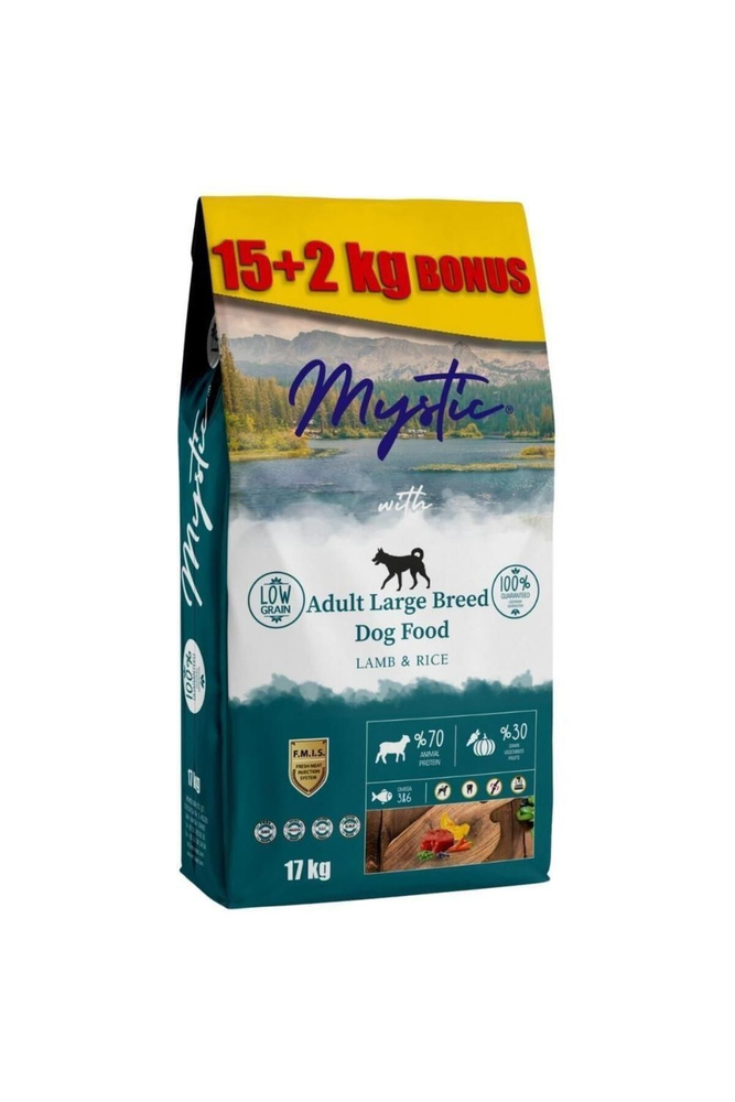 Mystic Adult Large Breed Dog для собак Крупных пород Ягненок и рис 15кг+2кг в подарок  #1